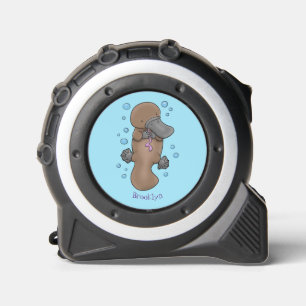 Mètre Ruban Caricature de platypus bébé très heureuse