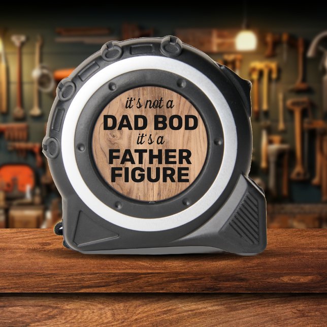 Mètre Ruban Citation amusante Noir moderne à papa (Créateur téléchargé)