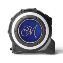 Classy Elegant Marine Bleu Or Vintage Monogramme