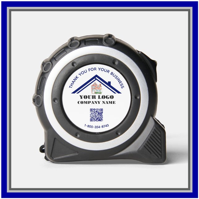 Mètre Ruban Code QR personnalisé du logo du Merci d'affaires (Créateur téléchargé)