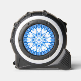Mètre Ruban Elégant esthétique blanc & bleu Mandala Monogramme