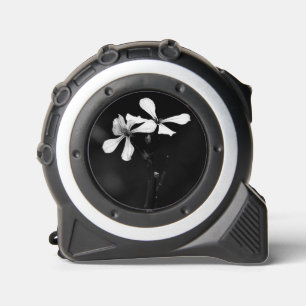 Mètre Ruban floral noir et blanc minimal