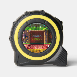 Mètre Ruban Geek couleur circuit imprimé électronique personna
