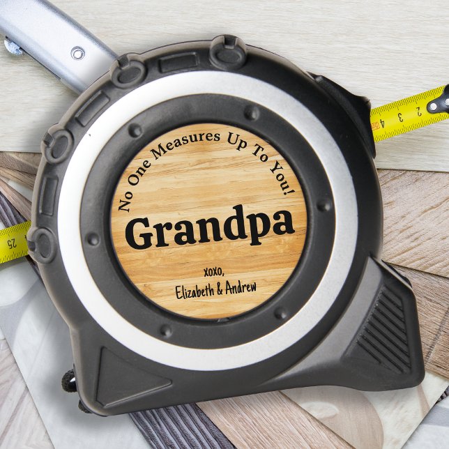 Mètre Ruban GRANDPA Personne ne vous mesure Bois personnalisé (Créateur téléchargé)