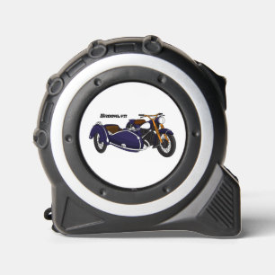 Mètre Ruban Illustration de moto pourpre Sidecar