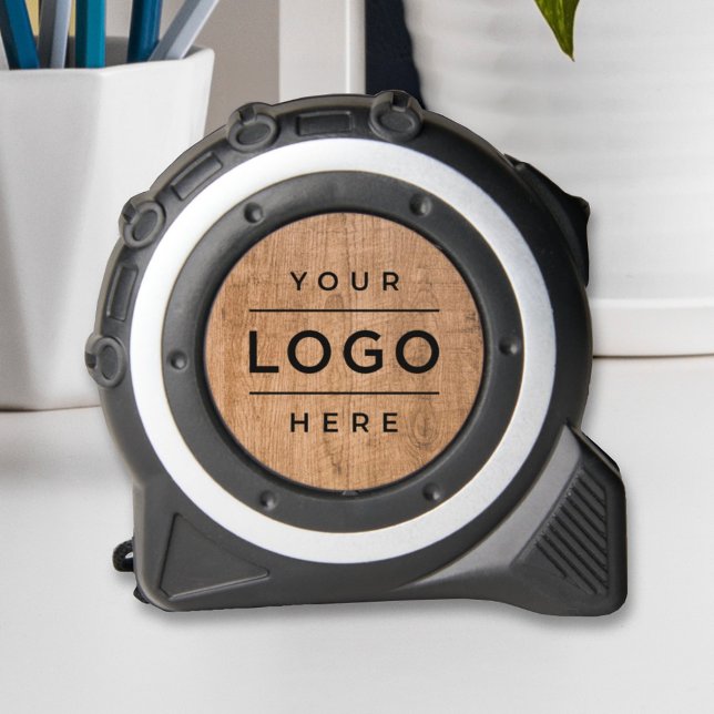 Mètre Ruban Logo d'entreprise personnalisé en bois véritable (Créateur téléchargé)