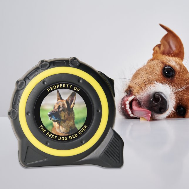 Mètre Ruban Meilleur Chien Papa Jamais Photo (Créateur téléchargé)