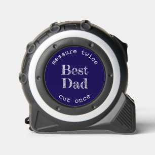 Mètre Ruban Meilleur Papa Marine Mesure Bleue Deux Fois Coupé