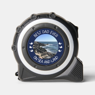 Mètre Ruban Meilleur Papa Ocean Bleu Photo