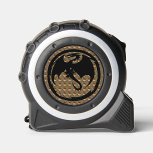 Mètre Ruban Mesure de bande de retrait d'or Dragon Noir