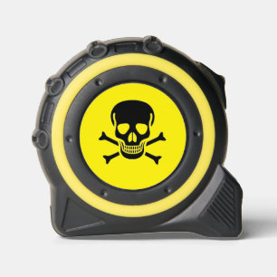 Mètre Ruban Mesure du ruban jaune du crâne noir