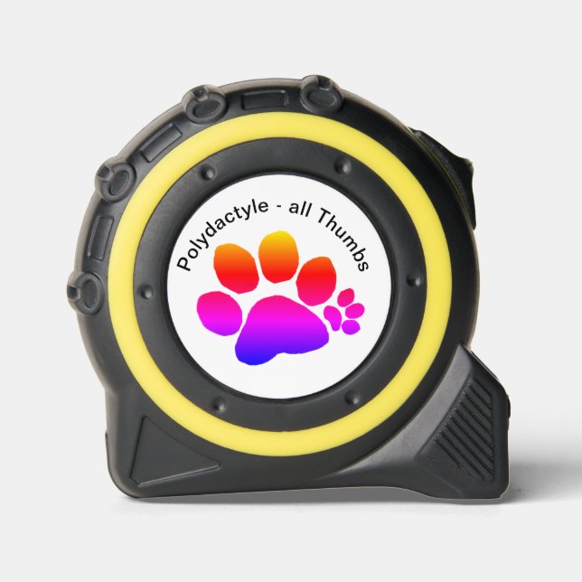 Mètre Ruban Mesure sur bande - Tous les pouces Polydactyle Emp (Recto)