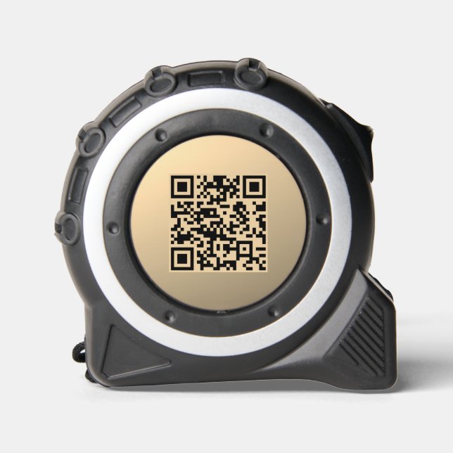 Mètre Ruban Modèle de code QR immédiatement modifiable | Or Fa (Recto)