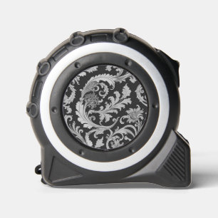 Mètre Ruban Motif Antique Fleur Monochrome