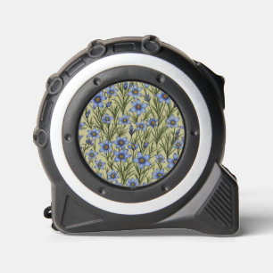 Mètre Ruban Motif de fleur en laiton bleu