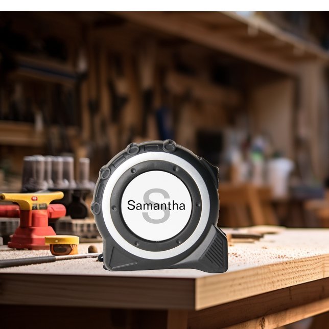 Mètre Ruban Nom du monogramme personnalisé (Créateur téléchargé)