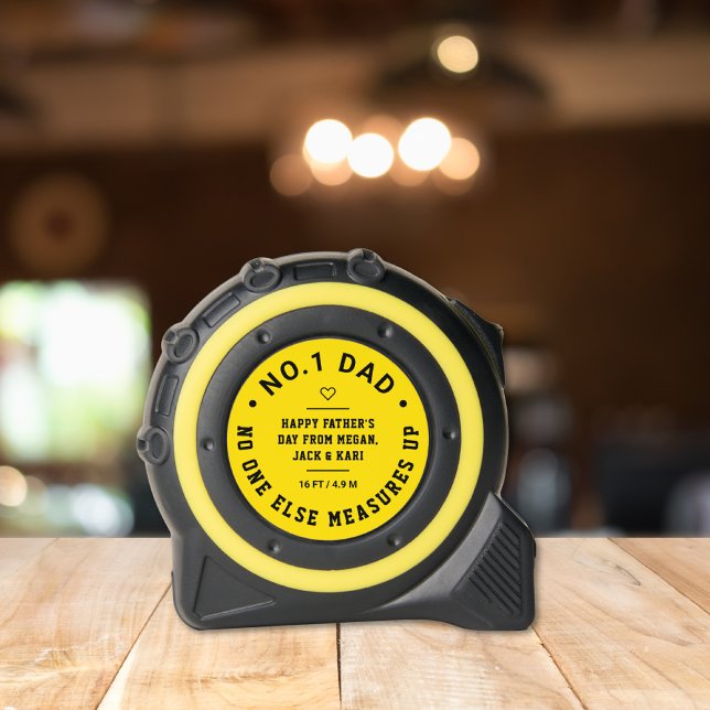 Mètre Ruban Numéro Un Papa, Personne Ne Mesure, Mignonne Drôle (Créateur téléchargé)