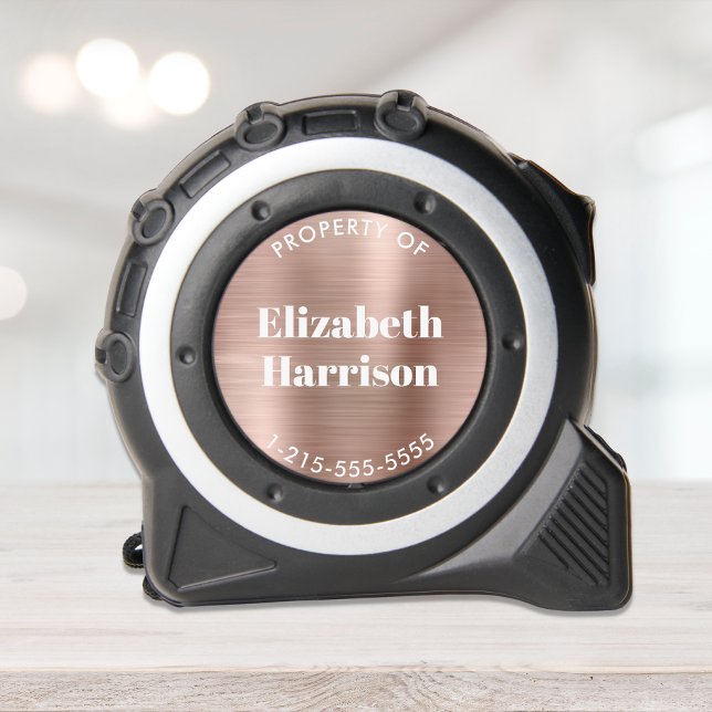 Mètre Ruban Or Rose personnalisé (Créateur téléchargé)