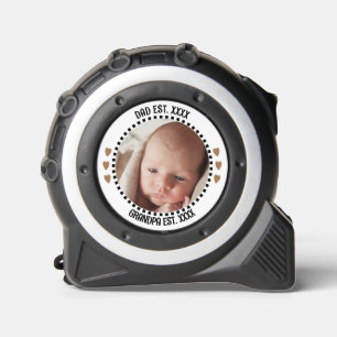 Mètre Ruban Papa / Grandpa est ans ajouter photo noir brun