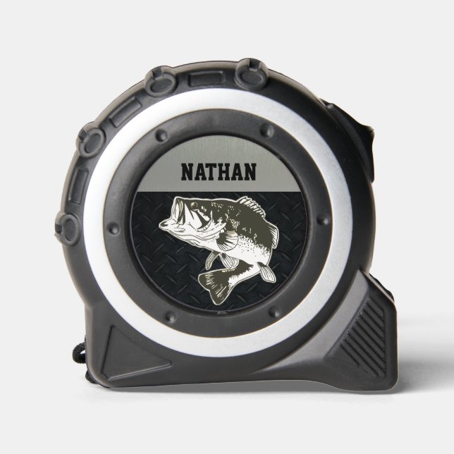 Mètre Ruban Pêche robuste Grosse Bouche Nom du pêcheur (Recto)