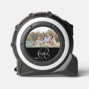 Mètre Ruban Photo Famille Cute Monogramme tendance Moderne
