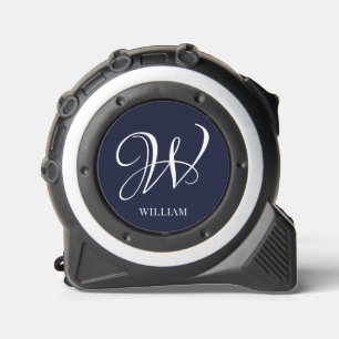 Mètre Ruban Premier monogramme bleu marine personnalisé
