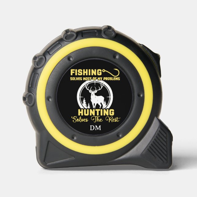 Mètre Ruban Problèmes de chasse à la pêche résolus Monogramme (Recto)