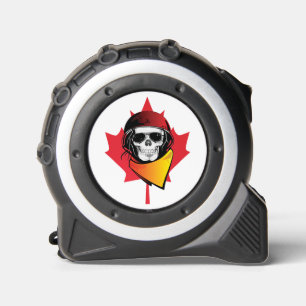 MÈTRE RUBAN REBEL SKULS FEUILLES D'HOMMES CANADIENS ZOMBIE