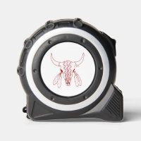 Red Ghost Dance Buffalo ligne ruban blanc