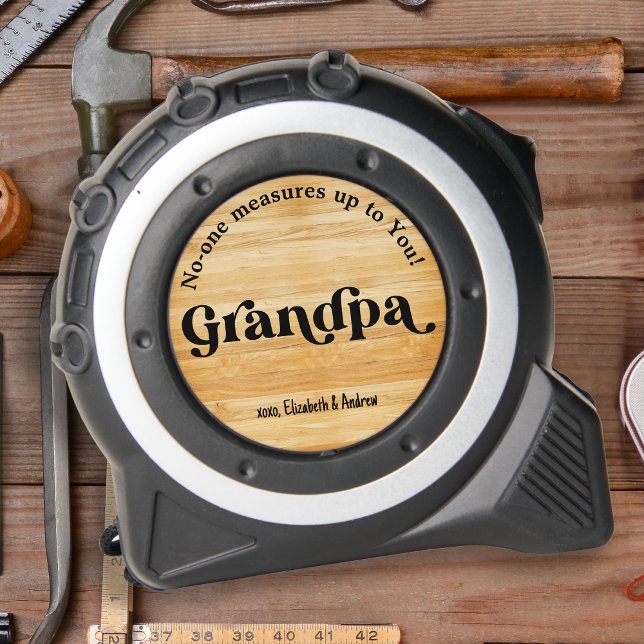 Mètre Ruban Retro GRANDPA Personne ne mesure le bois personnal (Créateur téléchargé)