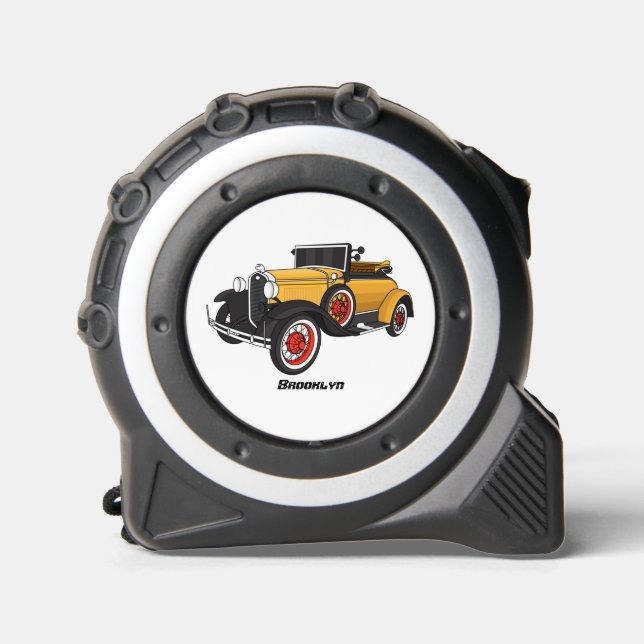 Mètre Ruban Voiture jaune classique 1931 (Recto)