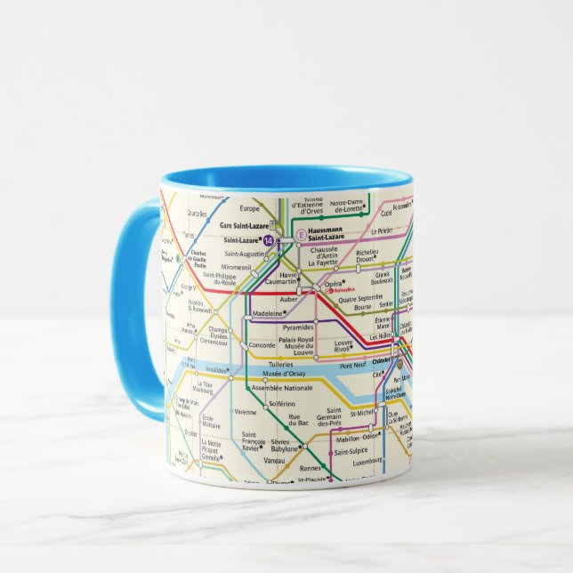métro de centre de Paris de tasse (Devant gauche)