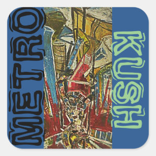METRO KUSH QUADRATISCHER AUFKLEBER