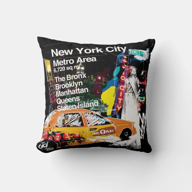 Metro New York City Kissen (Vorderseite)