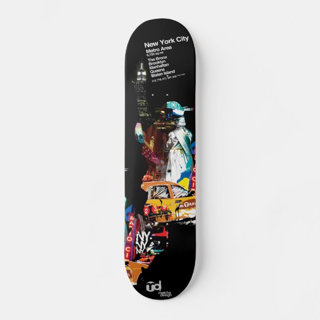 Metro New York City Skateboard (Vorderseite)