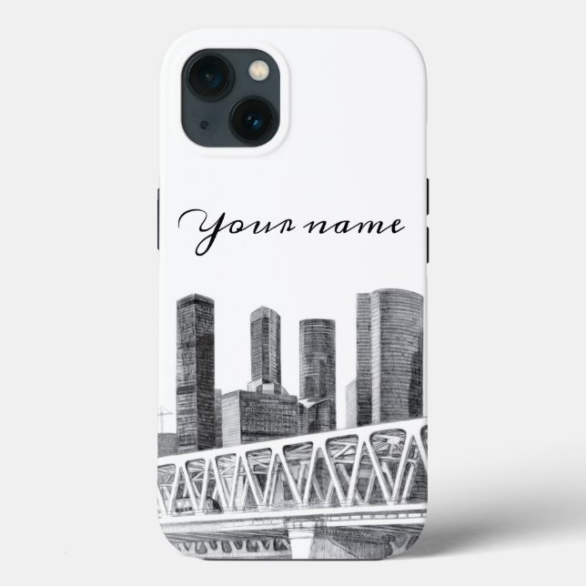 Metrobrücke zeichnend Stift Case-Mate iPhone Hülle (Rückseite)