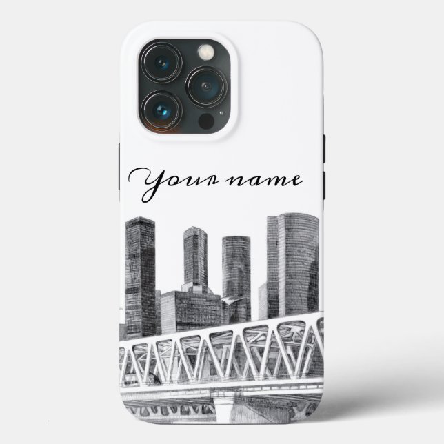 Metrobrücke zeichnend Stift Case-Mate iPhone Hülle (Rückseite)
