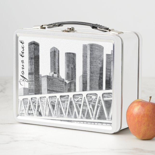 Metrobrücke zeichnend Stift Metall Brotdose (Beispiel)