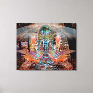 MetroForest wickelte Leinwand ein