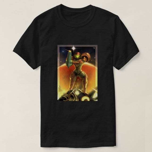 Metroid 30-jähriges Jubiläum - Samus Aran T-Shirt (Design vorne)