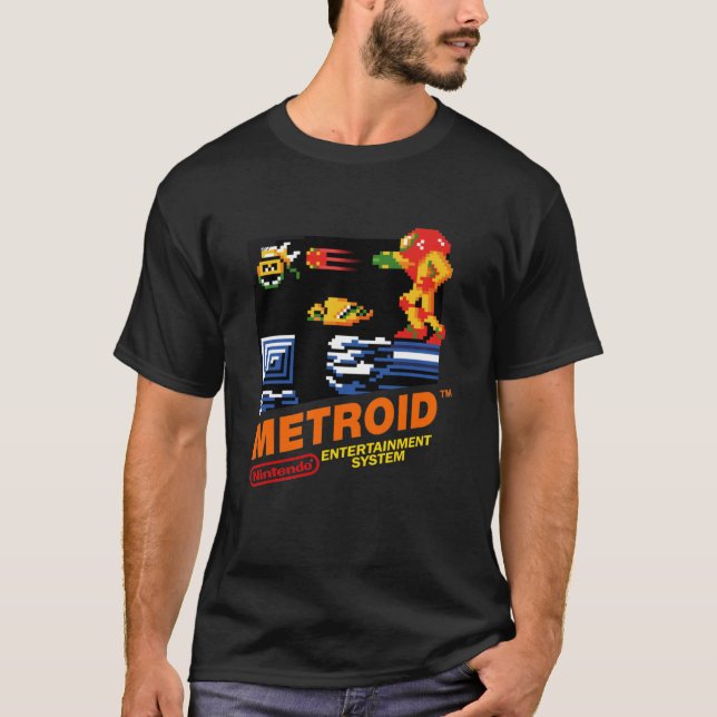 Metroid NES Cover Classic T-Shirt (Vorderseite)