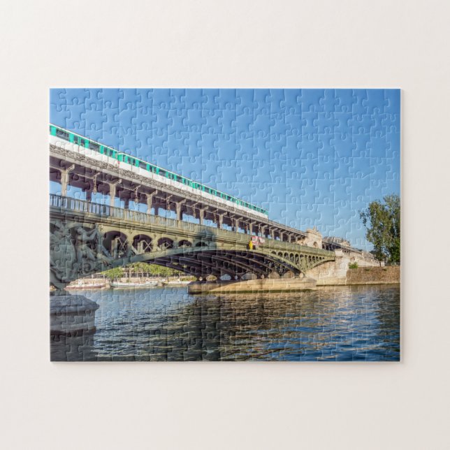 Metrolinie Luft über die Brücke Bir Hakeim - Paris (Horizontal)