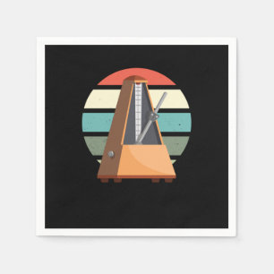 Metronome Retro Musician Music Piano Pianist Piani Serviette