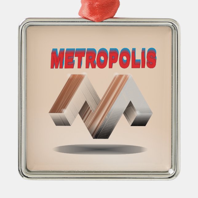 Metropole 1 ornament aus metall (Vorne)