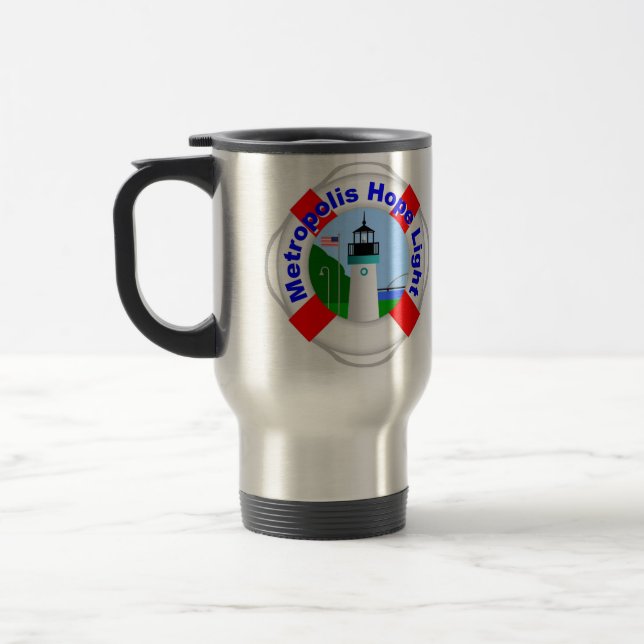Metropole-Hoffnungs-Licht-Tasse Reisebecher (Links)