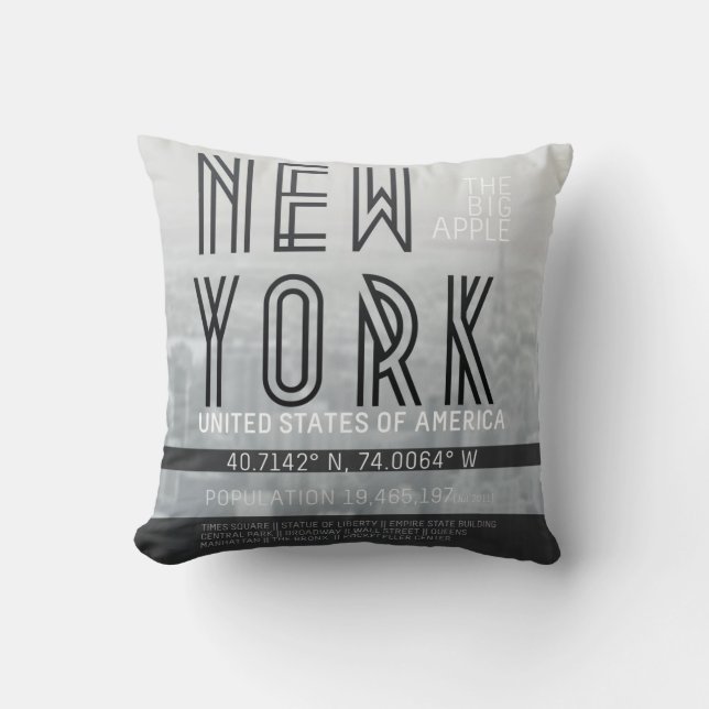 Metropole New York Kissen (Vorderseite)