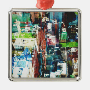 Metropole Silbernes Ornament