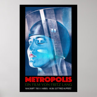 METROPOLIS Ein Film von Fritz Lang Vintage SCI Poster