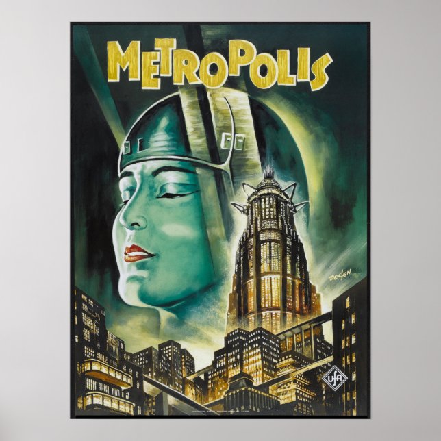METROPOLIS Fritz Lang Sci-Fi Drama 1927 Old Film Poster (Vorne)