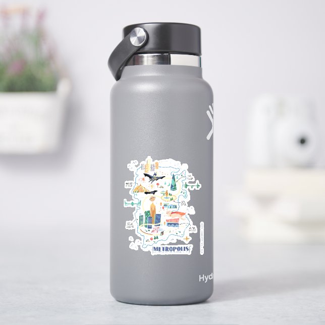 Metropolis - Geschichtsbuch Aufkleber (HydroFlask)